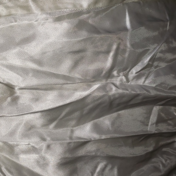 Gunne Sax One Shoulder Special Occassion Formal White Silver Lace Dress 5 - Picture 10 of 11